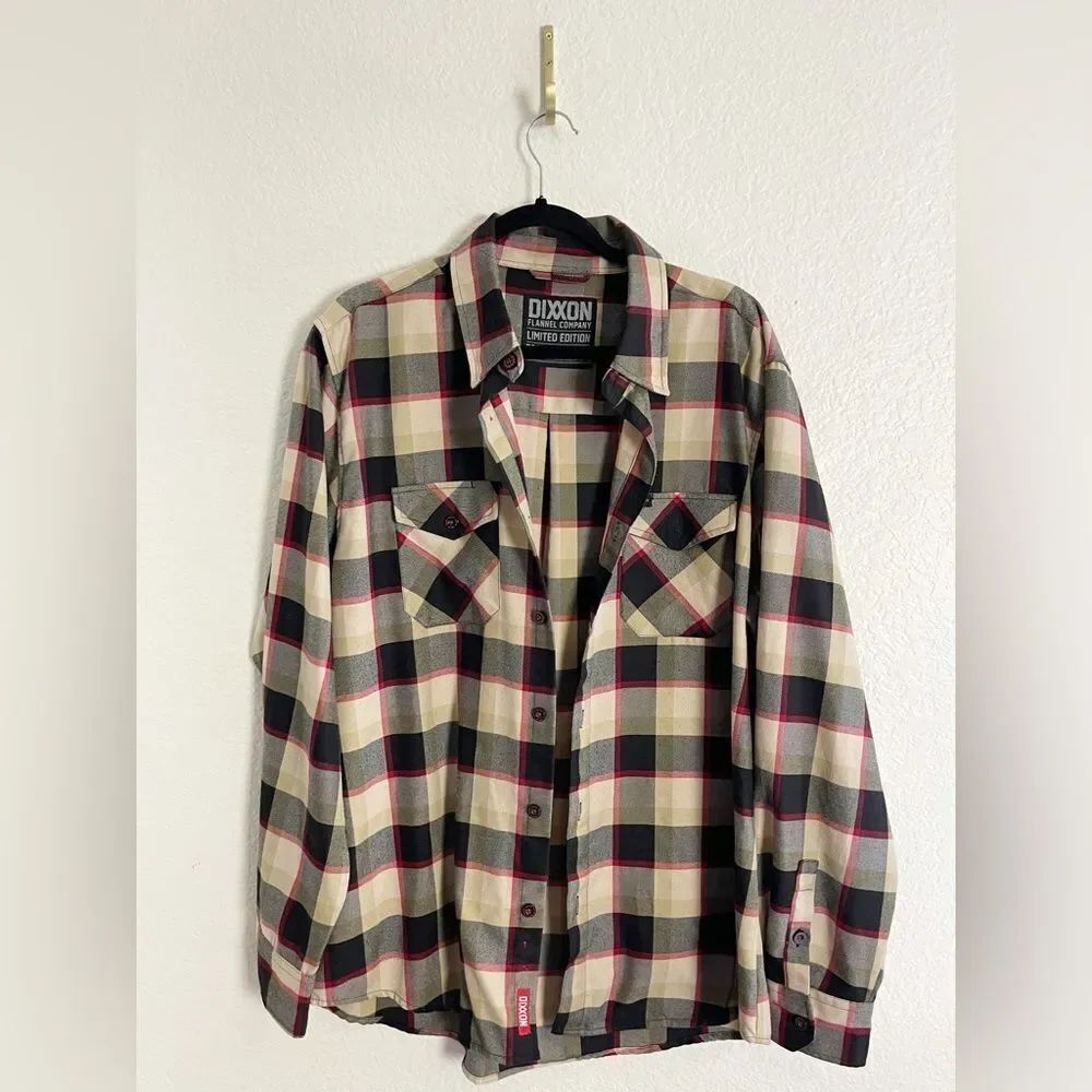 Dixxon Limited Edition Snap On Tools khaki, black, and red Flannel Men’s XL